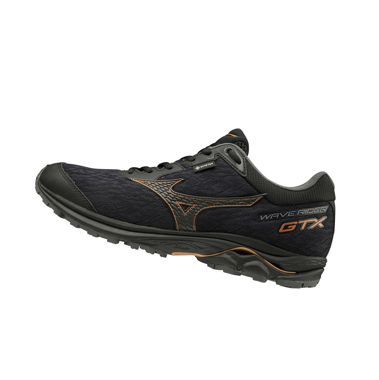 Zapatillas De Trail Running Mizuno Wave Rider Gtx Hombre Negras | DHR473201