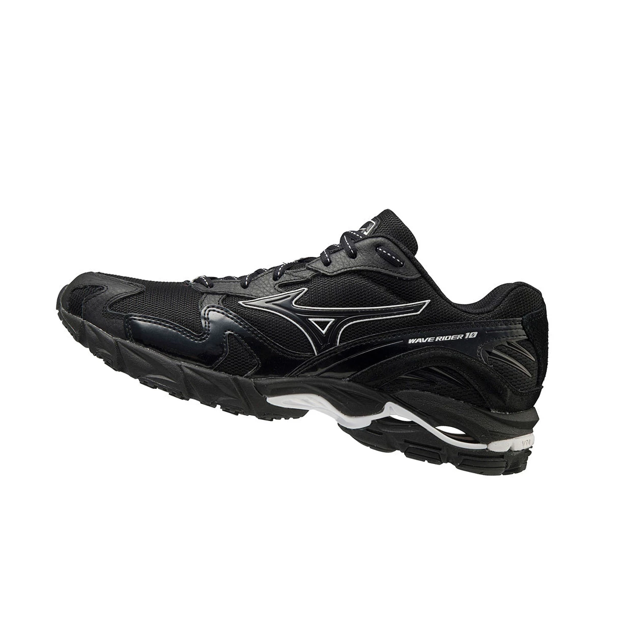 Zapatillas Mizuno Wave Rider 10 Kuro Hombre Negras | YHF184239