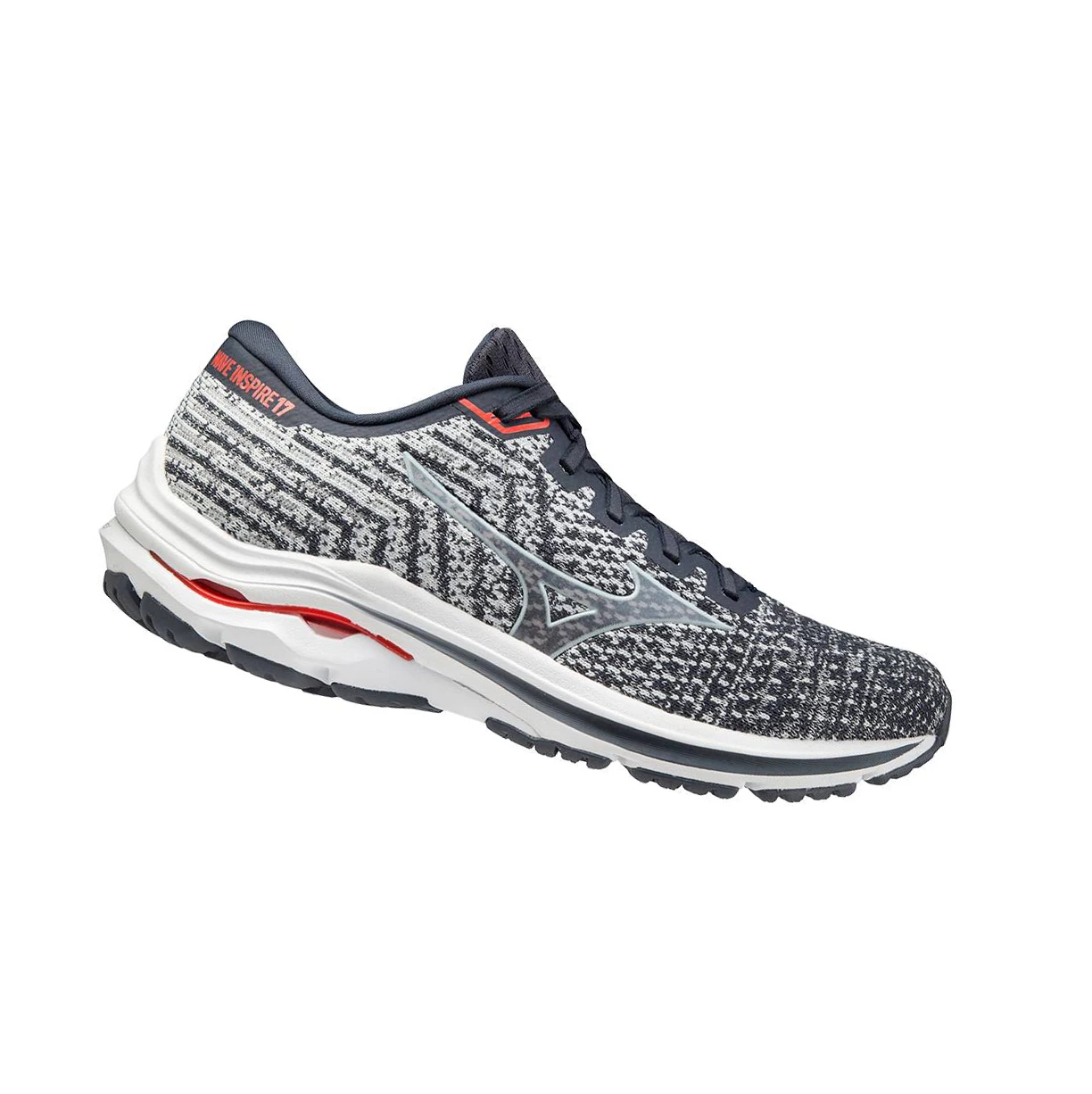 Zapatillas Running Mizuno Wave Inspire 17 Waveknit 2e (Anchos) Hombre Grey/White | ENI024613