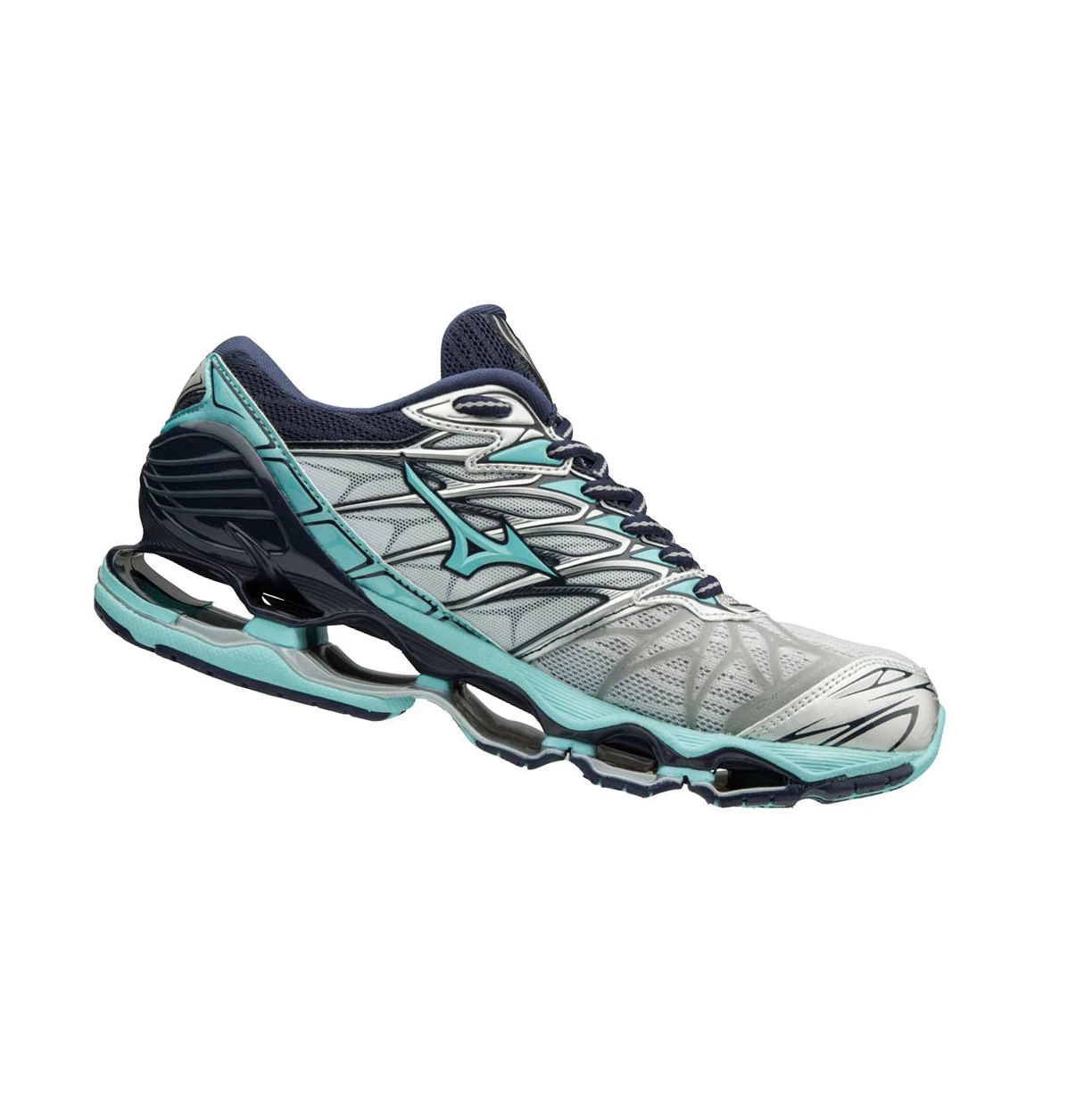 Zapatillas Running Mizuno Wave Prophecy 7 Mujer Turquesa Gris | XMA798321