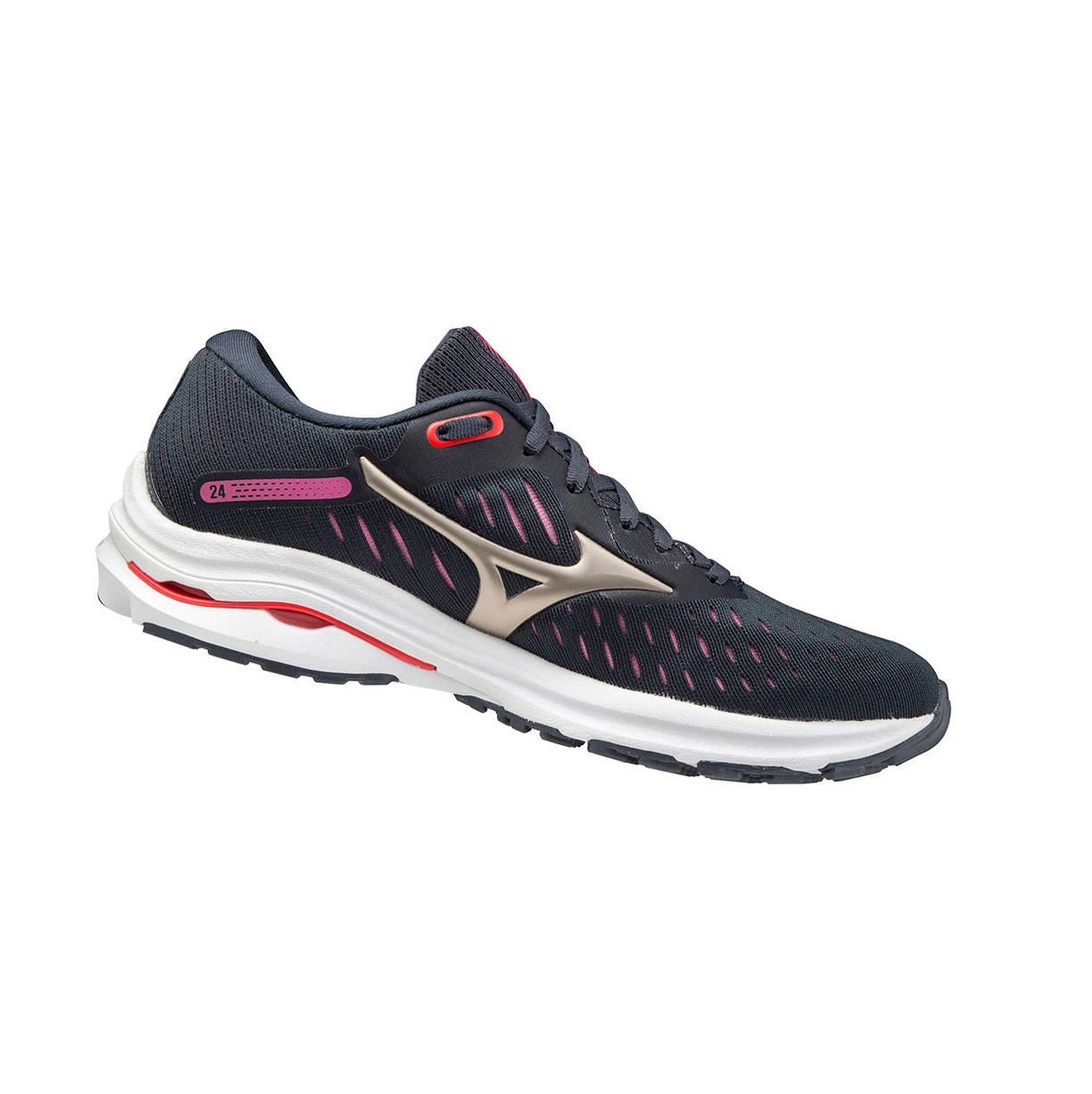 Zapatillas Running Mizuno Wave Rider 24 Mujer Navy/Gold | AVG739486