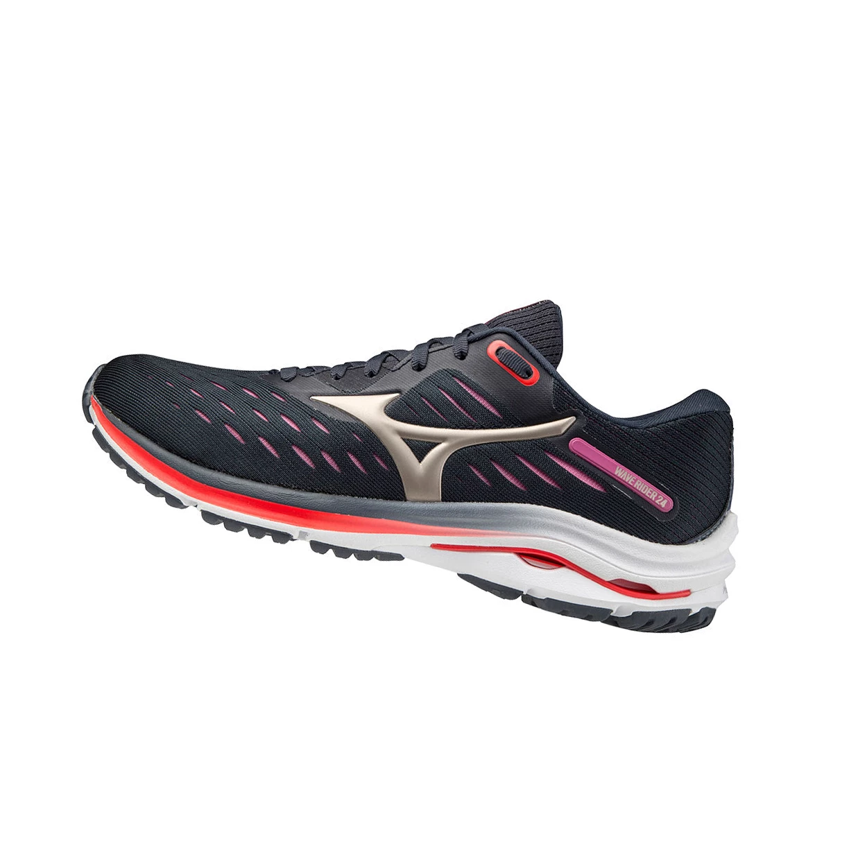 Zapatillas Running Mizuno Wave Rider 24 Mujer Navy/Gold | AVG739486