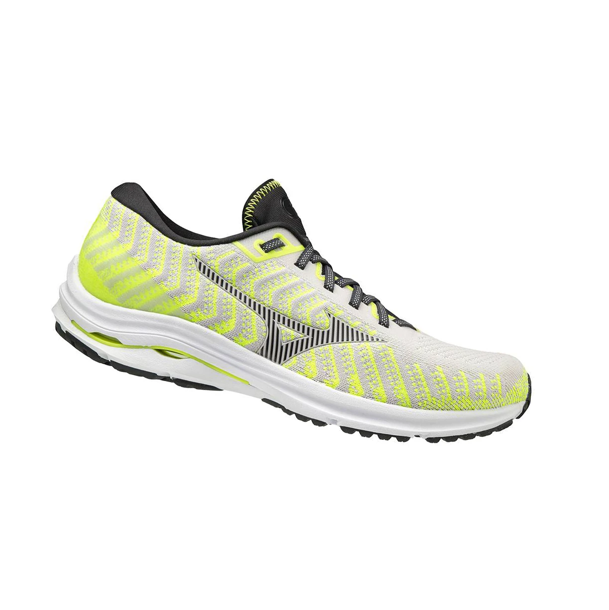 Zapatillas Running Mizuno Wave Rider 24 Waveknitﾙ Hombre White/Yellow | AZO194706