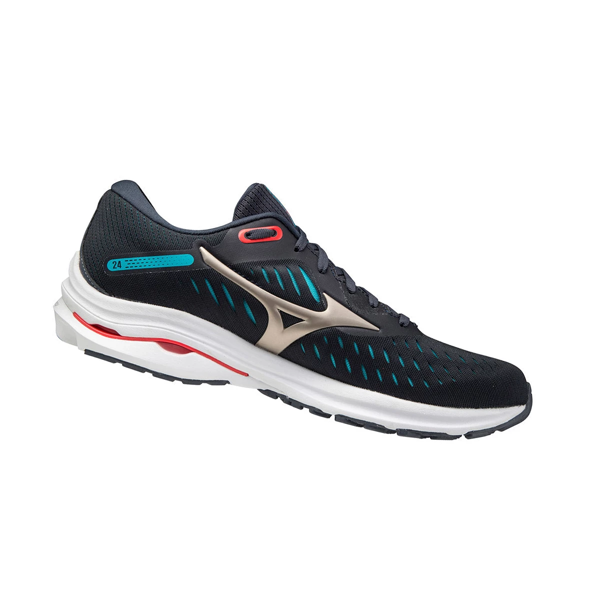 Zapatillas Running Mizuno Wave Rider 24 Hombre Navy/Platinum/Blue | IAB279436