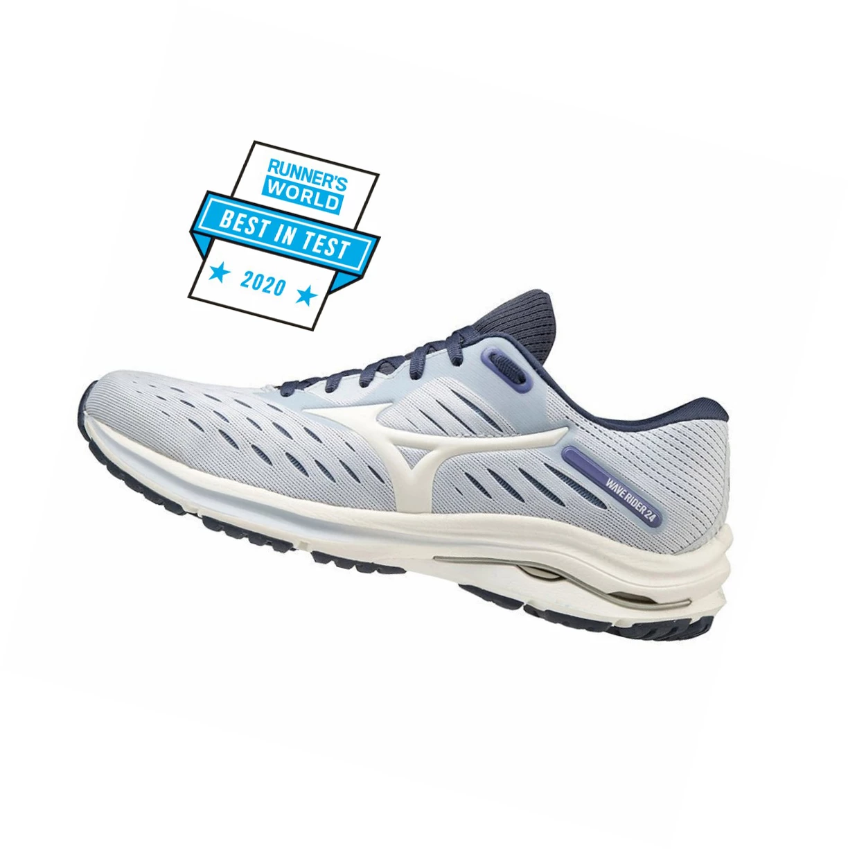 Zapatillas Running Mizuno Wave Rider 24 Mujer White/Indigo | LBP021796