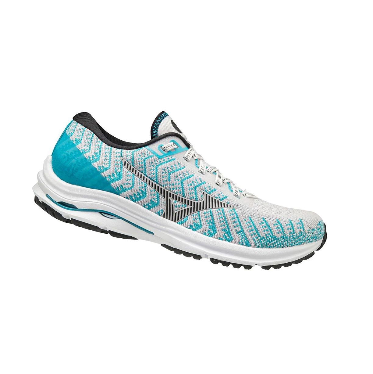 Zapatillas Running Mizuno Wave Rider 24 Waveknitﾙ Mujer White/Blue | VSE104573