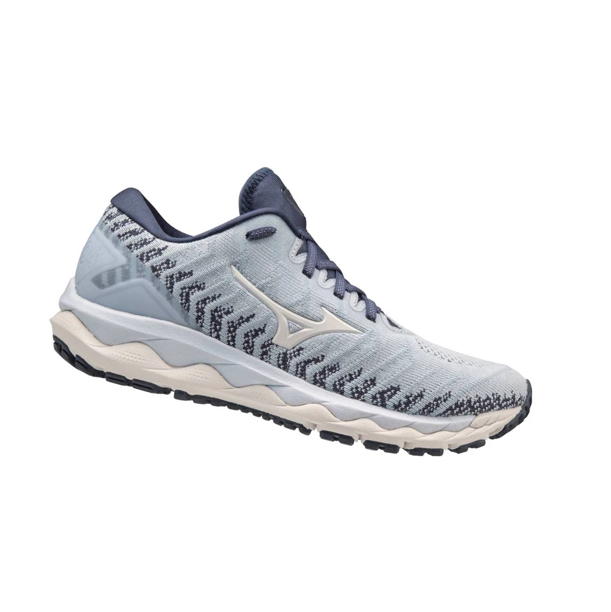 Zapatillas Running Mizuno Wave Sky 4 Waveknitﾙ Mujer White/Navy | DOH146057