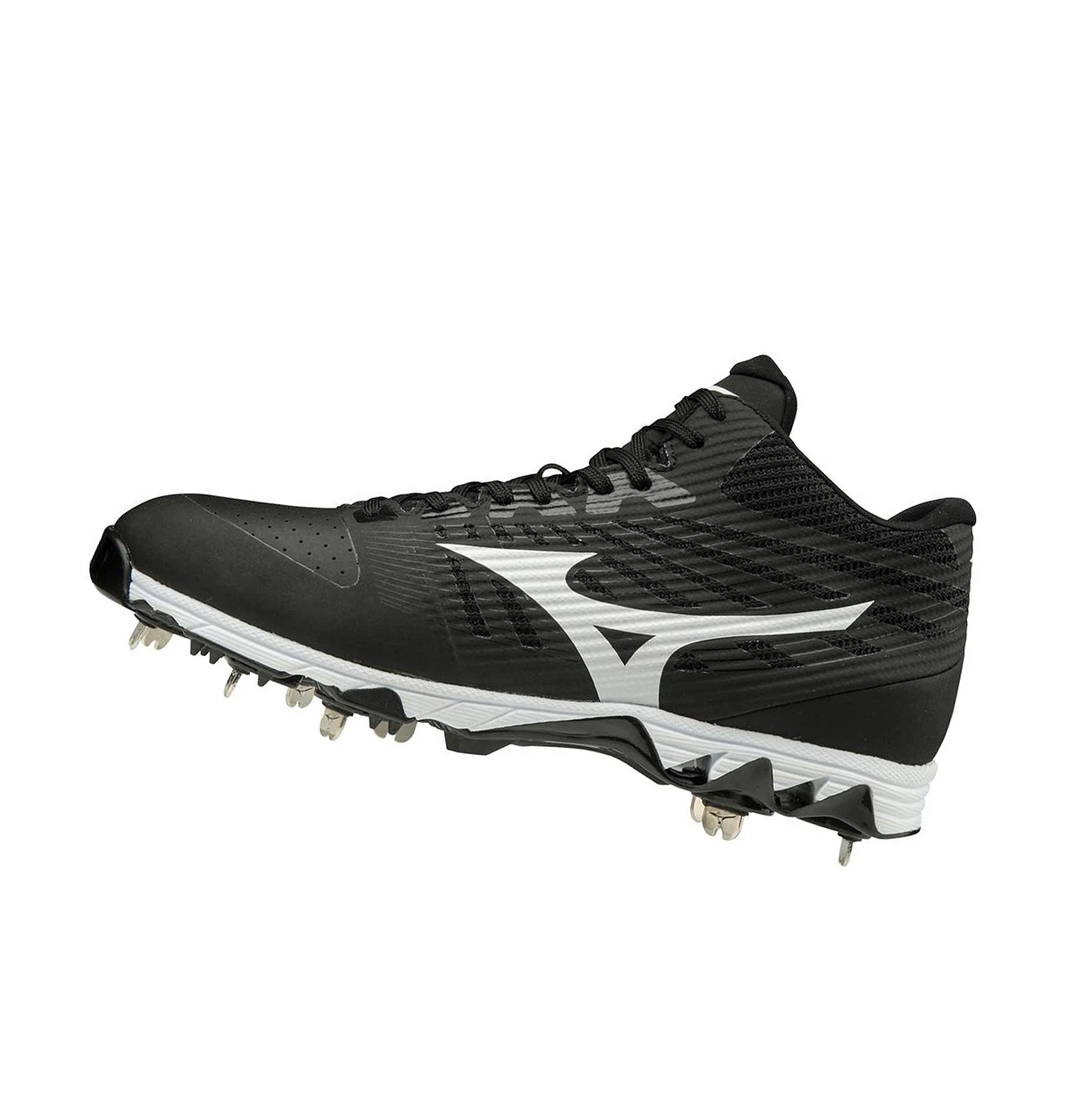 Zapatillas de Beisbol Mizuno 9-spike Ambition Mid Metal Hombre Black/White | QSD705194