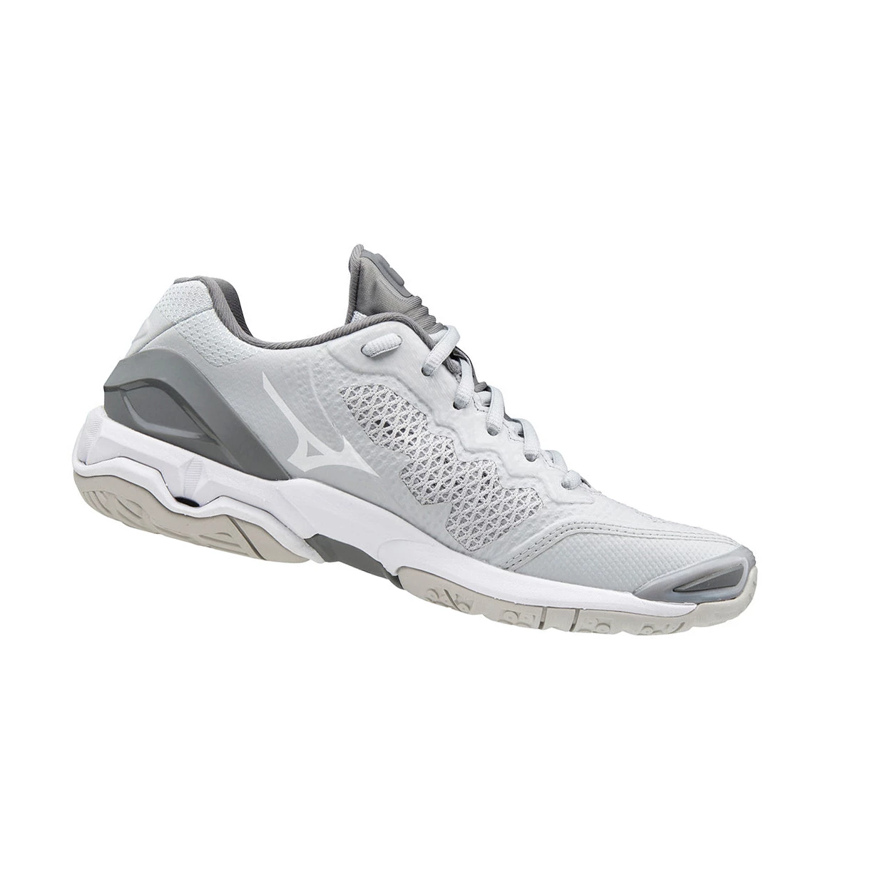 Zapatillas de Netball Mizuno Wave Stealth V Nb Mujer White/Grey | ZDN475896