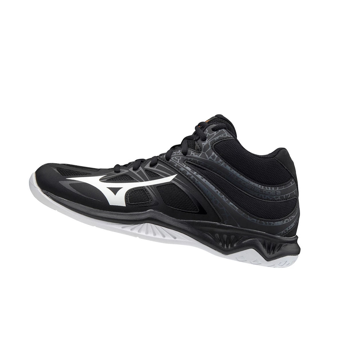 Zapatillas de Voleibol Mizuno Thunder Blade 2 Mid Hombre Black/White | MDK431506