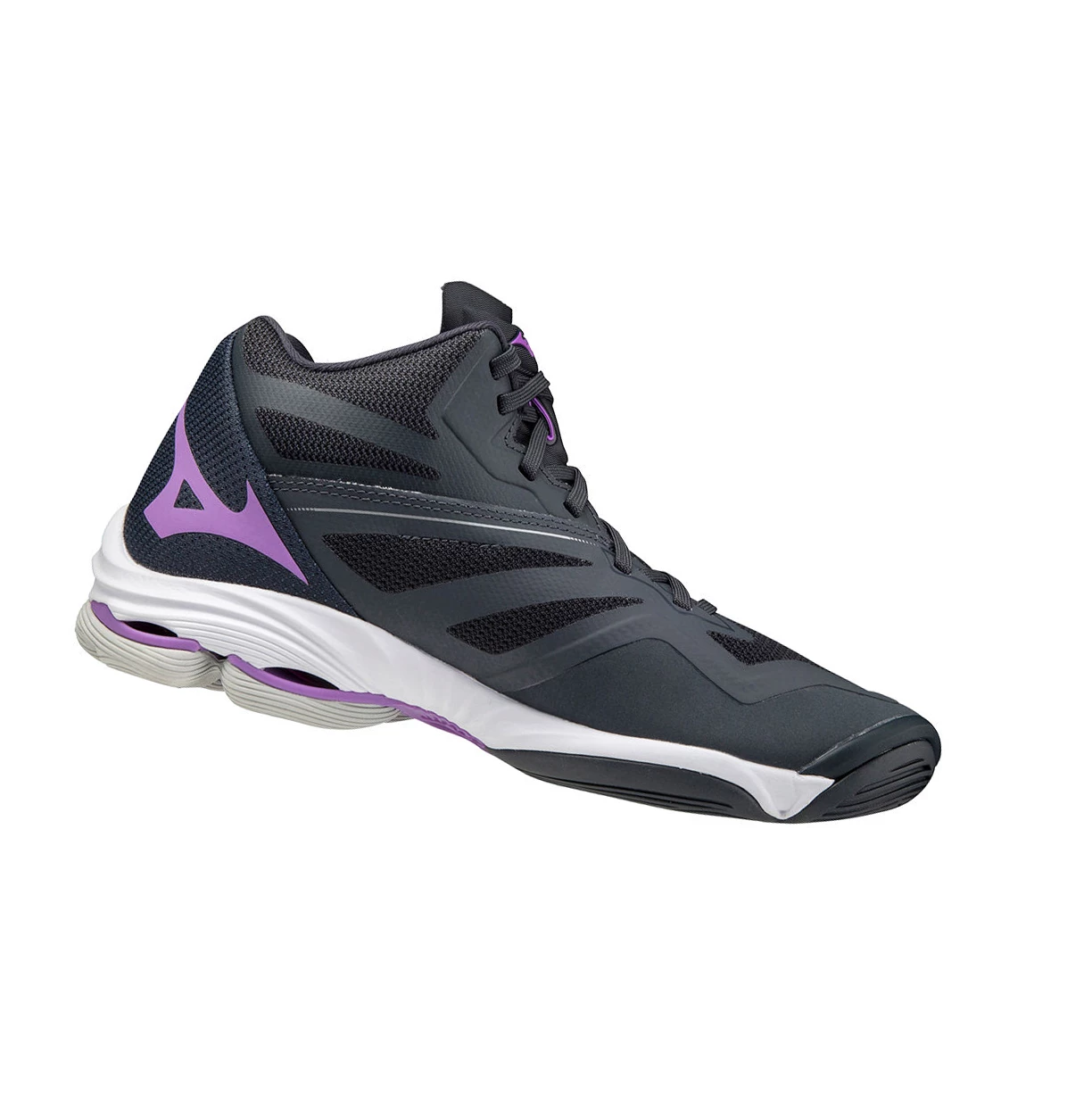 Zapatillas de Voleibol Mizuno Wave Lightning Z6 Mid Mujer Navy/Coral | LJT478619