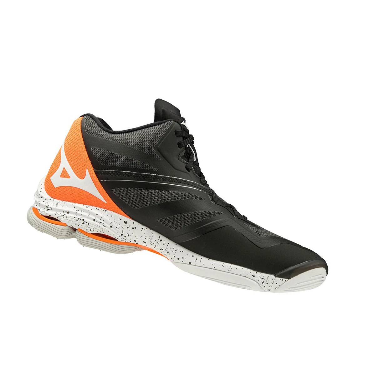 Zapatillas de Voleibol Mizuno Wave Lightning Z6 Mid Mujer Black/White/Orange | MRE786029