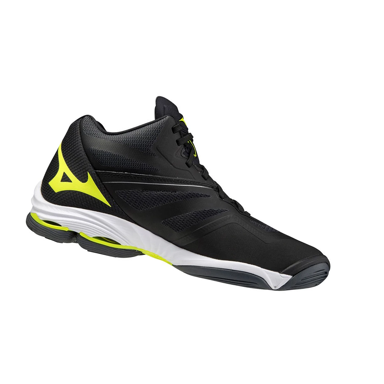 Zapatillas de Voleibol Mizuno Wave Lightning Z6 Mid Mujer Black/Blue Turquoise/Yellow | QIC879451