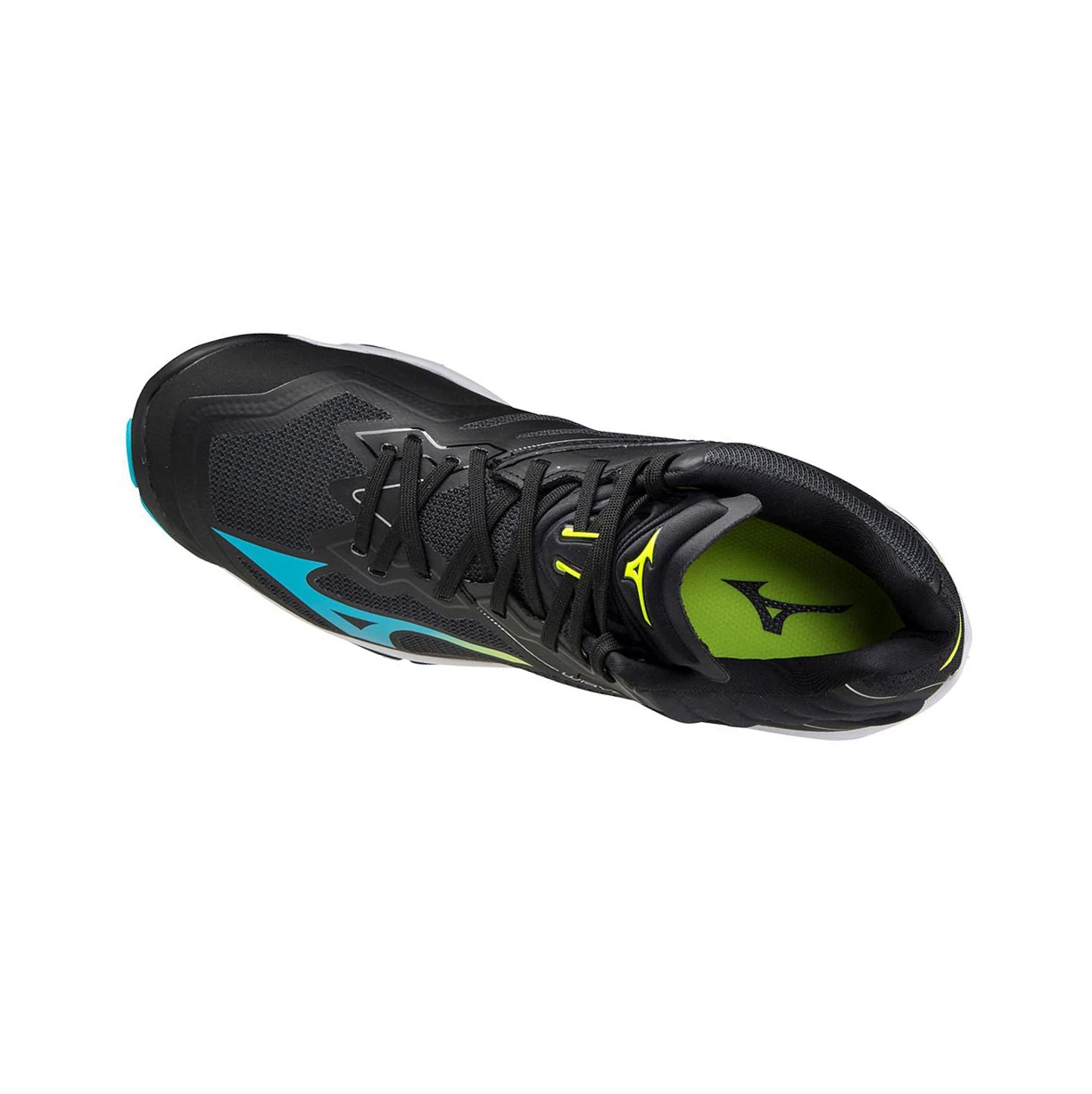 Zapatillas de Voleibol Mizuno Wave Lightning Z6 Mid Mujer Black/Blue Turquoise/Yellow | QIC879451