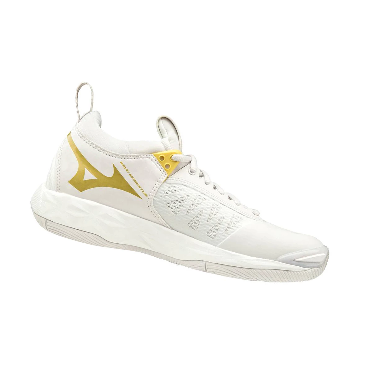 Zapatillas de Voleibol Mizuno Wave Momentum Mujer White/Gold | VZR869254