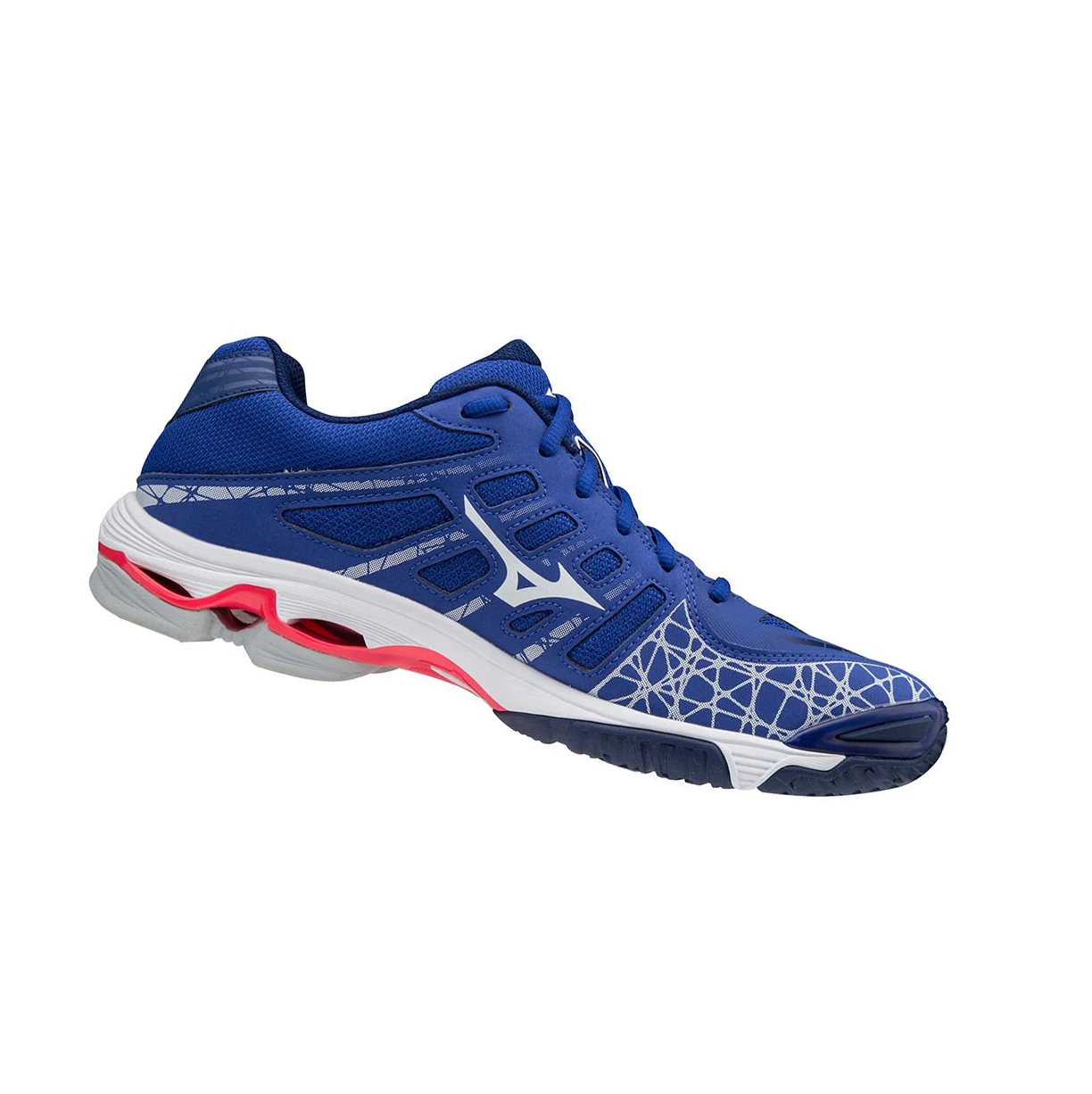 Zapatillas de Voleibol Mizuno Wave Voltage Mujer Blue/White/Pink | COK672430