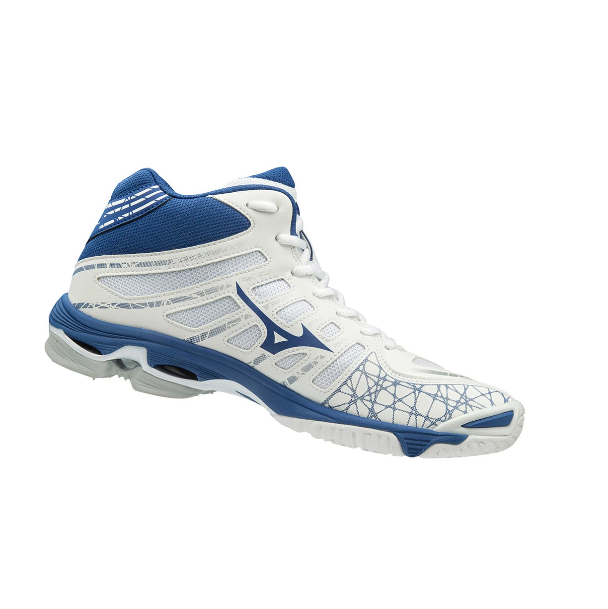 Zapatillas de Voleibol Mizuno Wave Voltage Mid Hombre White/Blue | EPV342981