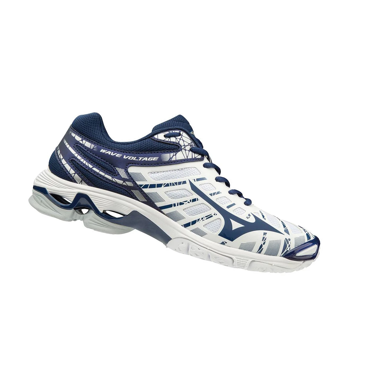 Zapatillas de Voleibol Mizuno Wave Voltage Mujer White/Navy | FZA978326