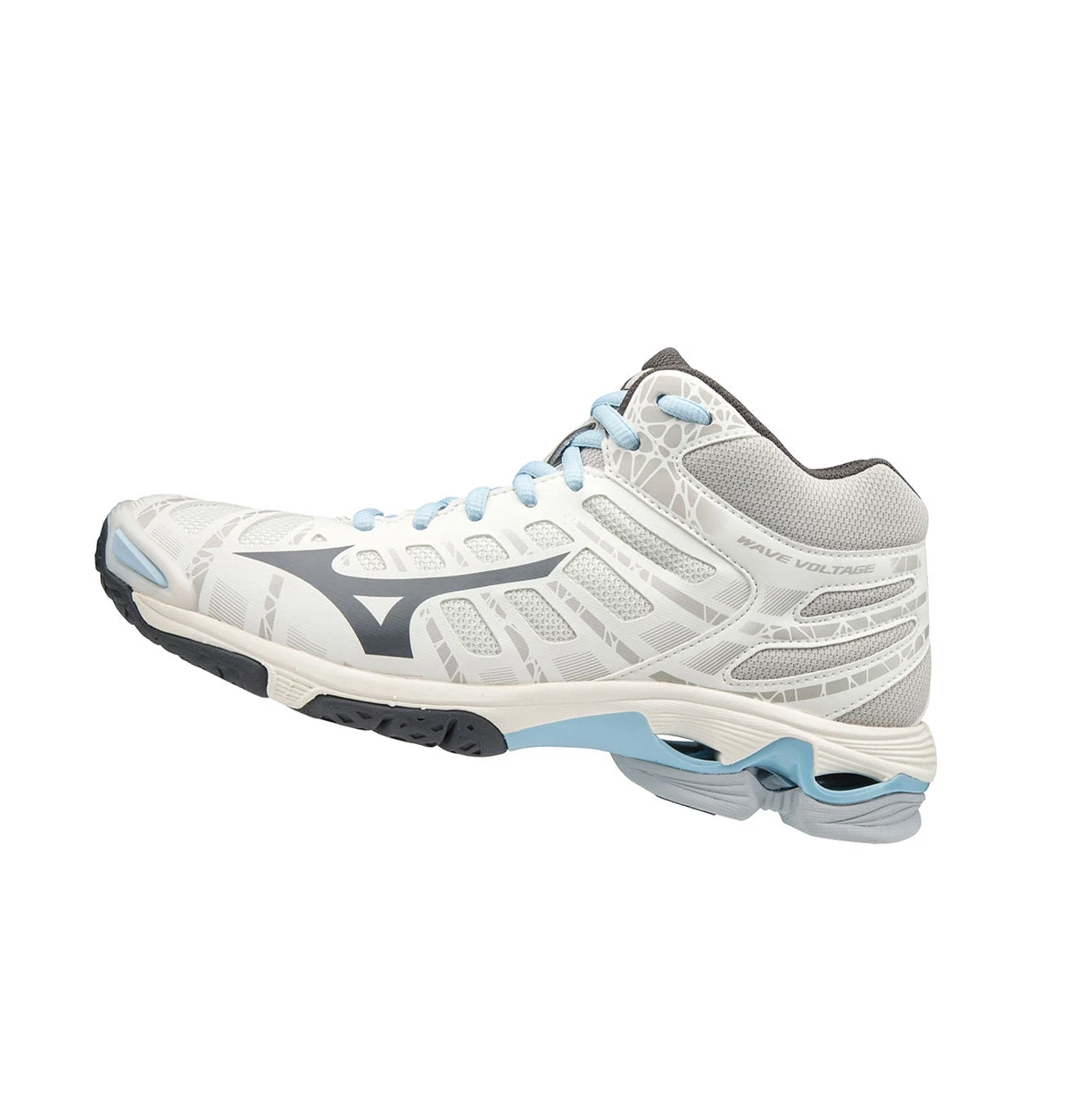 Zapatillas de Voleibol Mizuno Wave Voltage Mid Mujer White/Grey | LIR378912