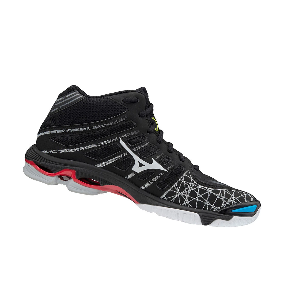 Zapatillas de Voleibol Mizuno Wave Voltage Mid Hombre Black/White | QPS086415