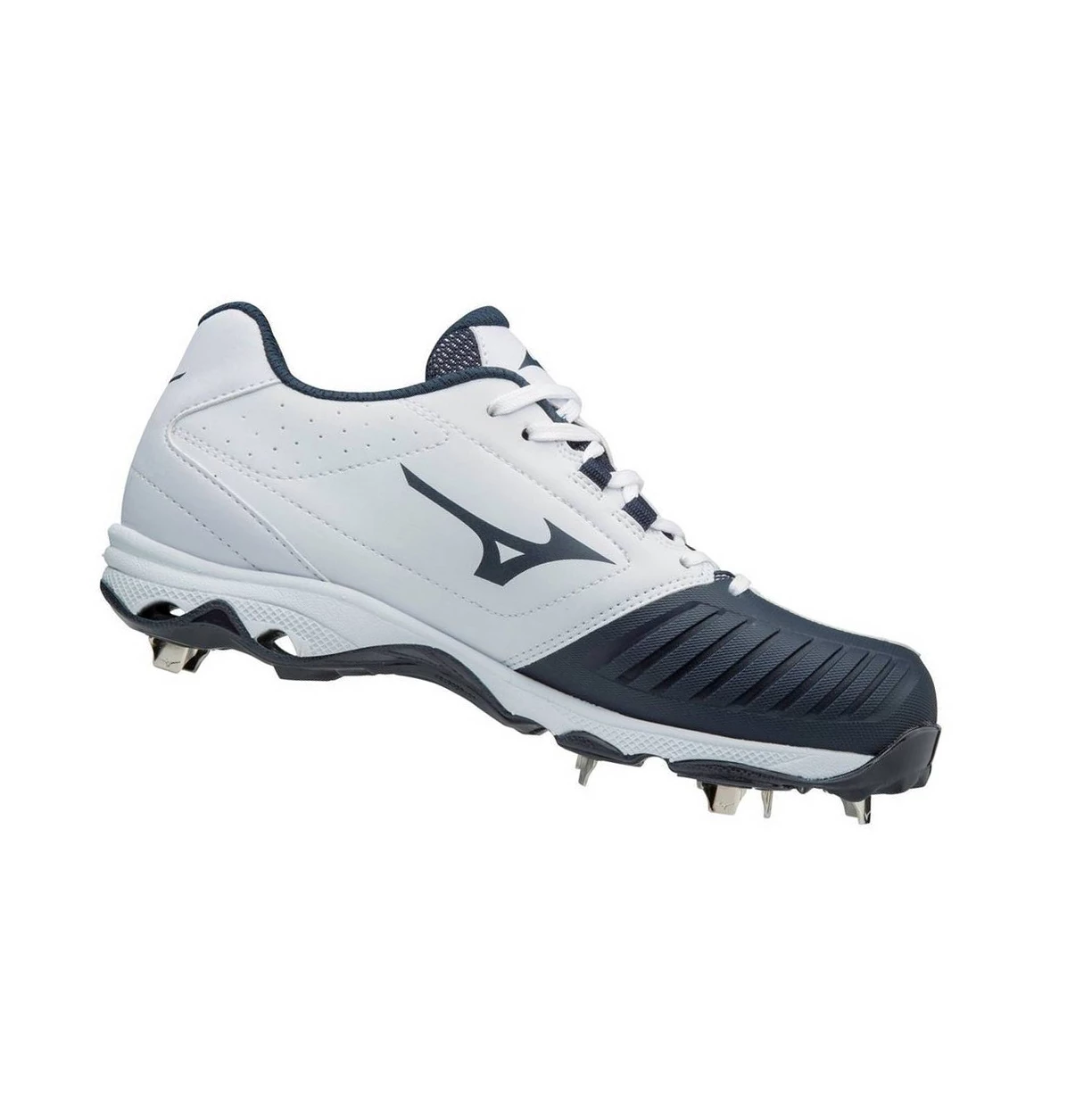 Zapatos de Softbol Mizuno 9-spike Advanced Sweep 4 Low Metal Mujer White/Navy | CMZ958617