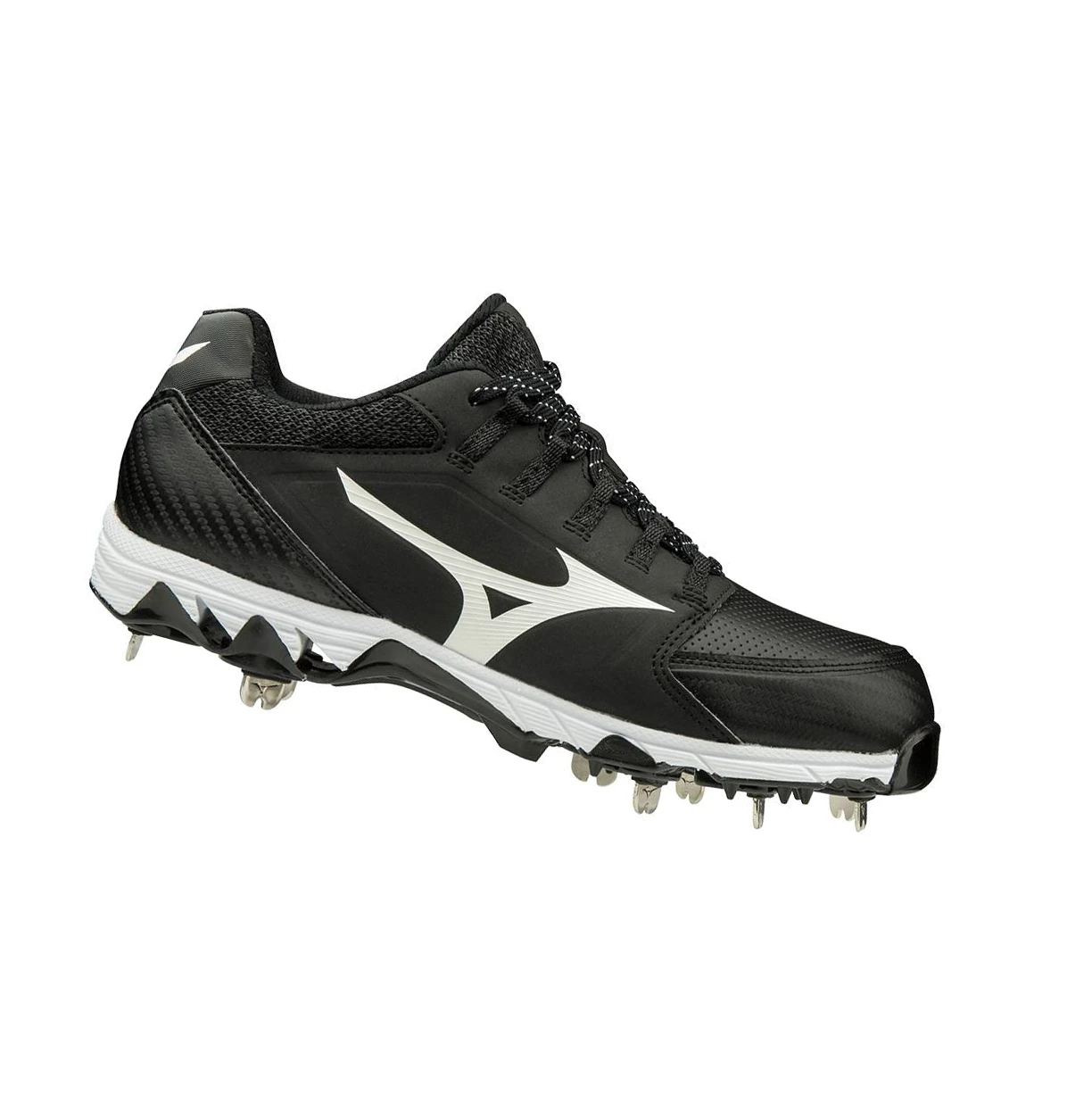 Zapatos de Softbol Mizuno 9-spike Swift 6 Low Metal Mujer Black/White | JTK960725