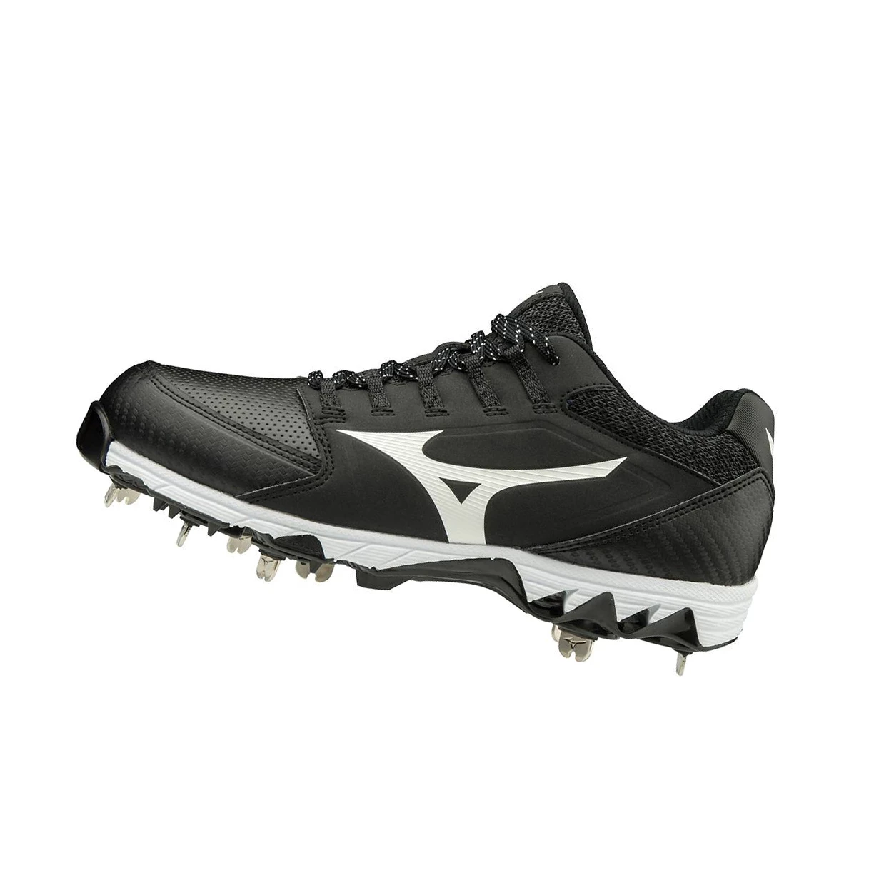 Zapatos de Softbol Mizuno 9-spike Swift 6 Low Metal Mujer Black/White | JTK960725