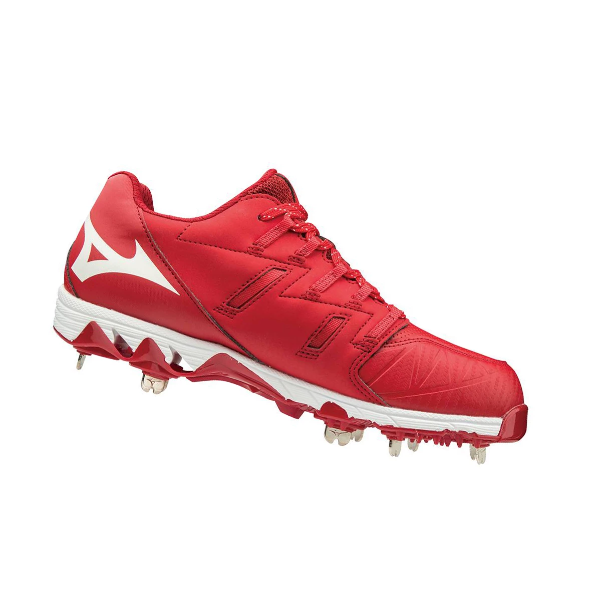 Zapatos de Softbol Mizuno 9-spike Swift 6 Low Metal Mujer Red/White | TCX057248