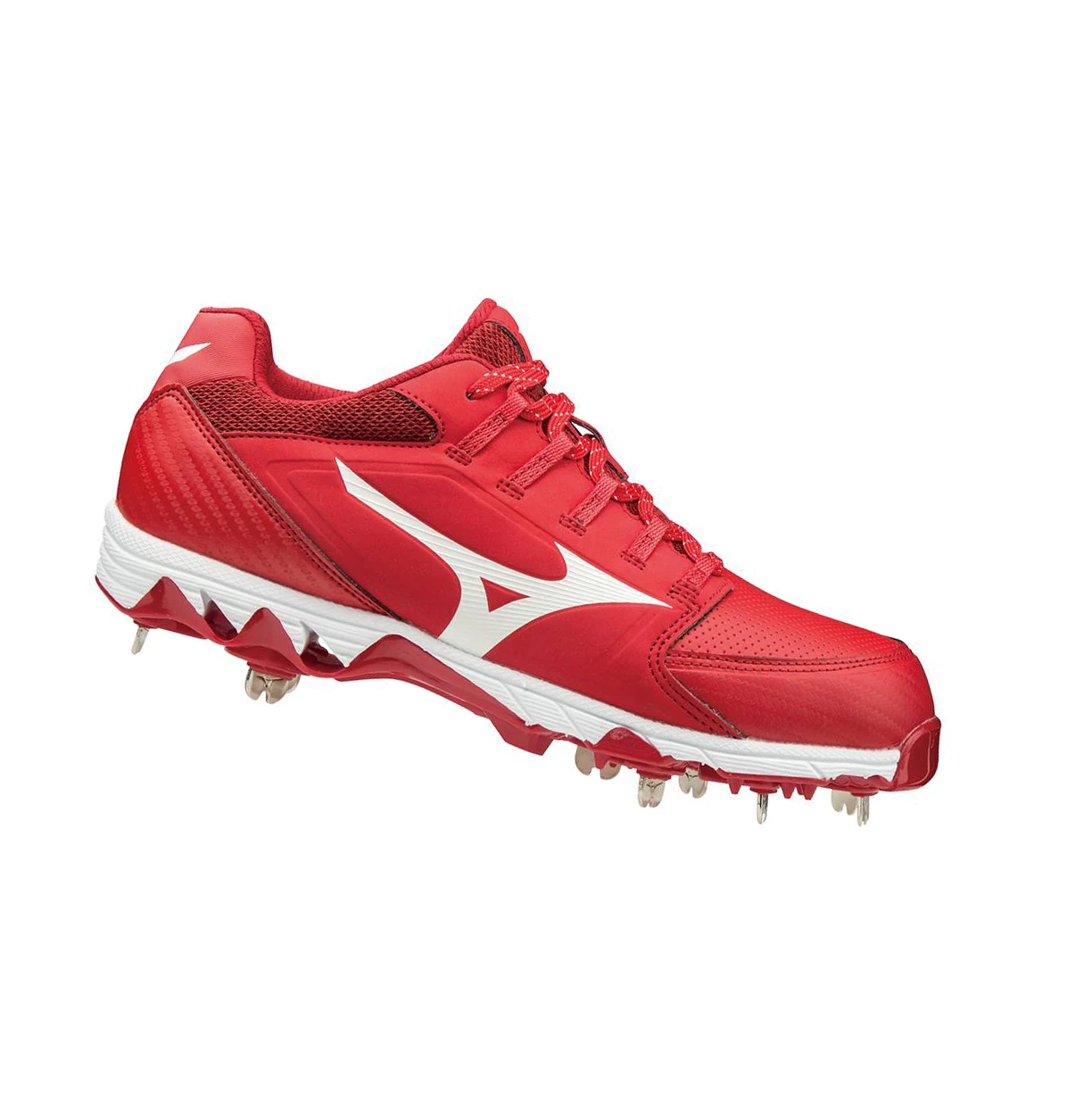 Zapatos de Softbol Mizuno 9-spike Swift 6 Low Metal Mujer Red/White | TCX057248