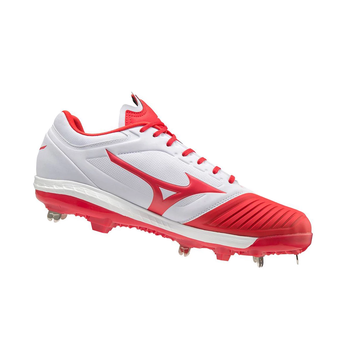 Zapatos de Softbol Mizuno Sweep 5 Low Metal Mujer White/Red | JBU206148