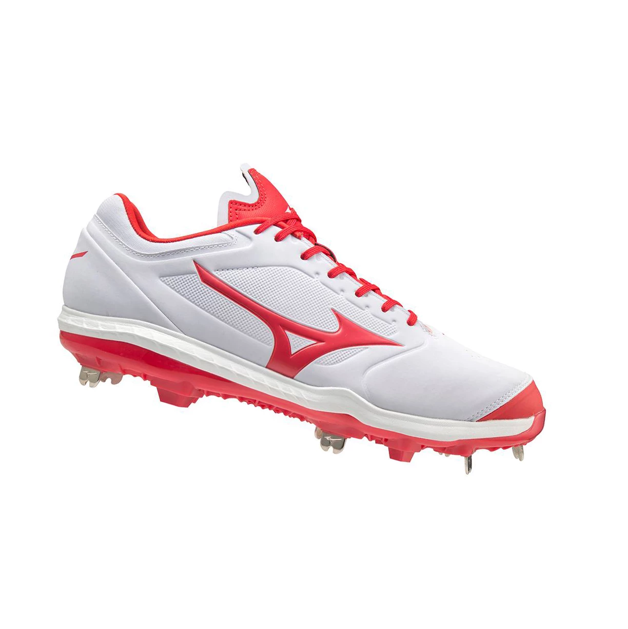 Zapatos de Softbol Mizuno Sweep 5 Low Metal Mujer White/Red | JBU206148