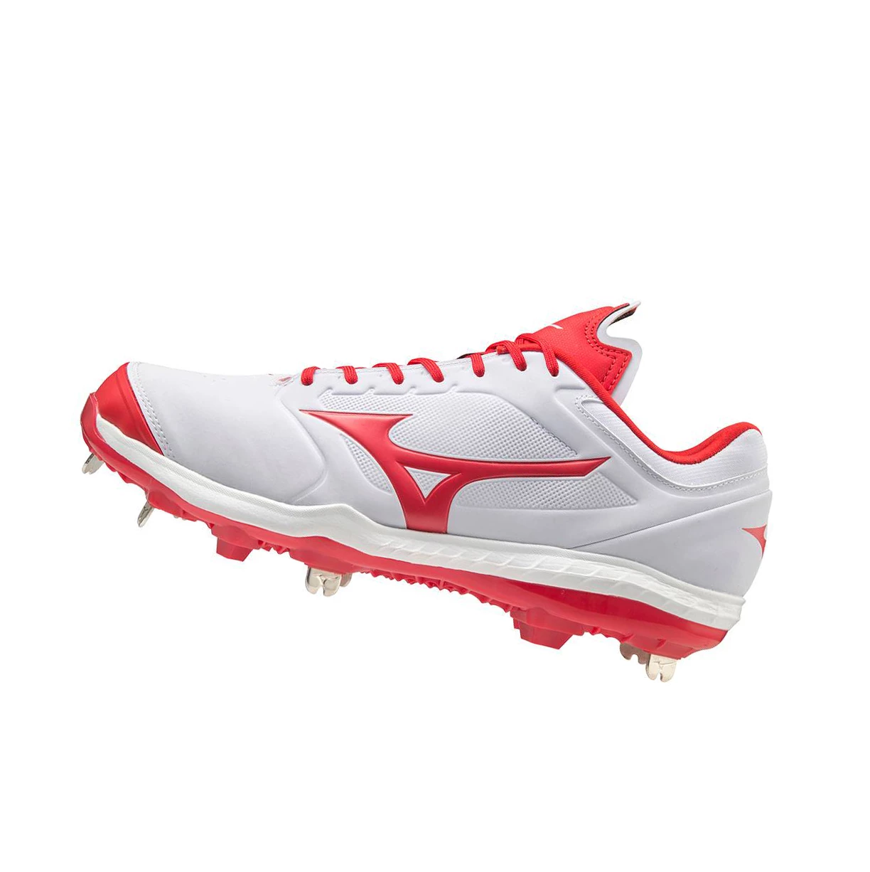 Zapatos de Softbol Mizuno Sweep 5 Low Metal Mujer White/Red | JBU206148