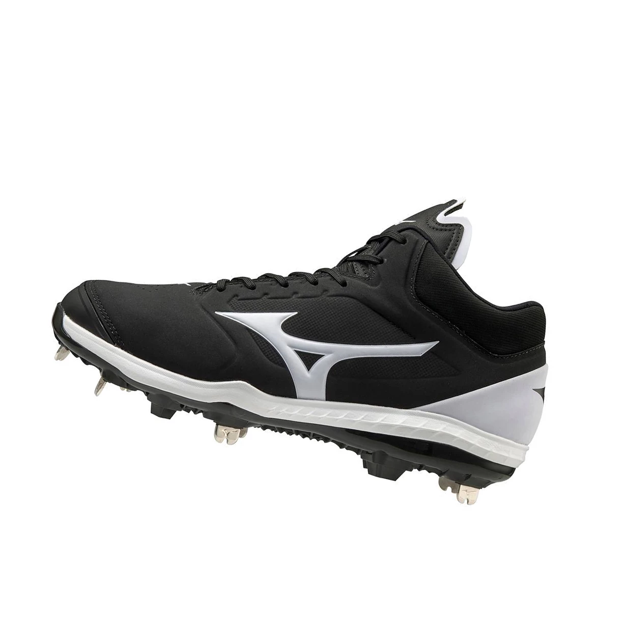 Zapatos de Softbol Mizuno Sweep 5 Mid Metal Mujer Black/White | NTH450296