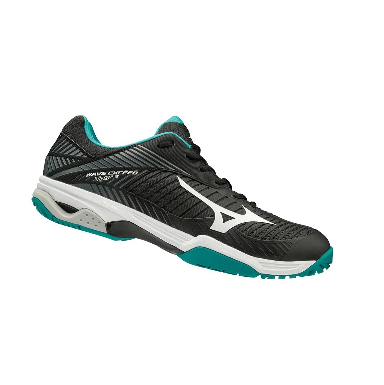 Zapatos de Tenis Mizuno Wave Exceed Tour 3 Ac Hombre Black/White | VZU103892