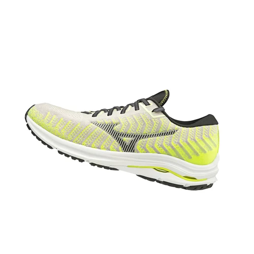 Zapatillas Running Mizuno Wave Rider 24 Waveknitﾙ Hombre White/Yellow | AZO194706