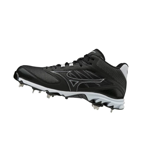 Zapatillas de Beisbol Mizuno 9-spike Dominant 2 Metal Mid Hombre Black/White | RLK780241