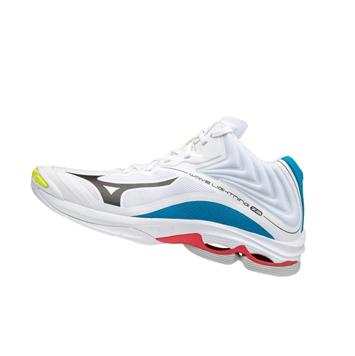 Zapatillas de Voleibol Mizuno Wave Lightning Z6 Mid Hombre White/Black/Blue | AUR805372