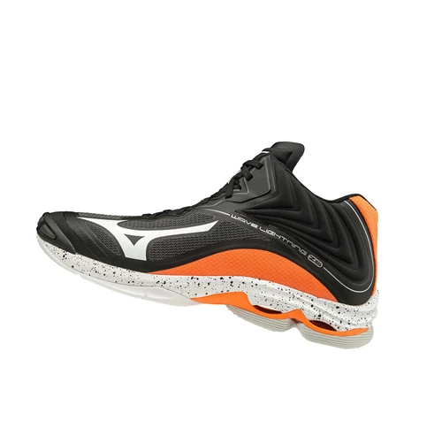 Zapatillas de Voleibol Mizuno Wave Lightning Z6 Mid Mujer Black/White/Orange | MRE786029