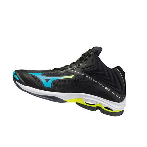 Zapatillas de Voleibol Mizuno Wave Lightning Z6 Mid Mujer Black/Blue Turquoise/Yellow | QIC879451