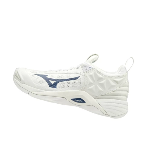 Zapatillas de Voleibol Mizuno Wave Momentum Mujer White/Navy | RYP015326