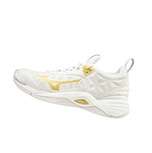 Zapatillas de Voleibol Mizuno Wave Momentum Mujer White/Gold | VZR869254