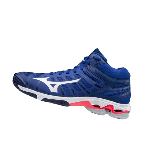 Zapatillas de Voleibol Mizuno Wave Voltage Mid Hombre Blue/White/Pink | PTZ249605