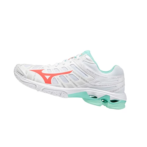 Zapatillas de Voleibol Mizuno Wave Voltage Mujer White/Coral | UCY687051