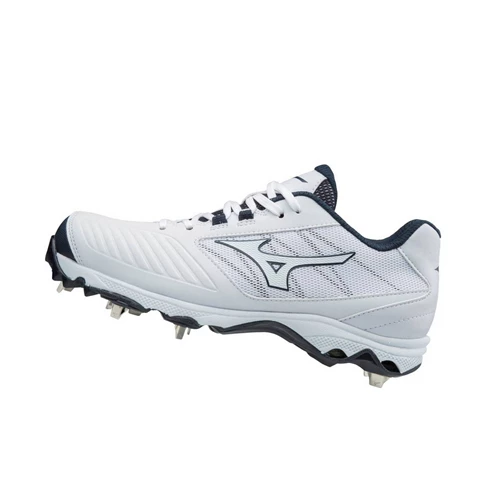 Zapatos de Softbol Mizuno 9-spike Advanced Sweep 4 Low Metal Mujer White/Navy | CMZ958617